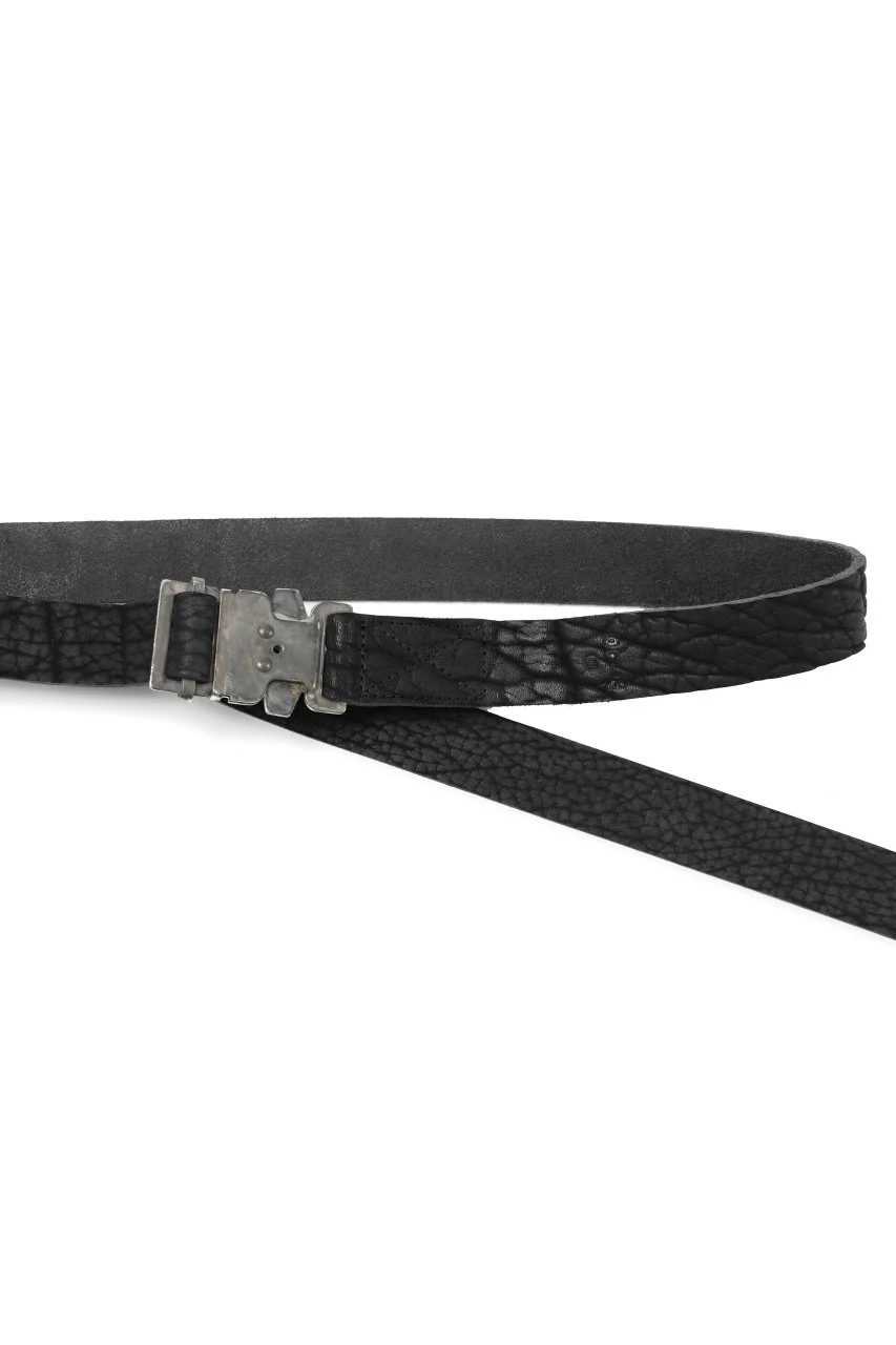 ierib detachable buckle belt / rough bull onepiece (BLACK) - Image 8