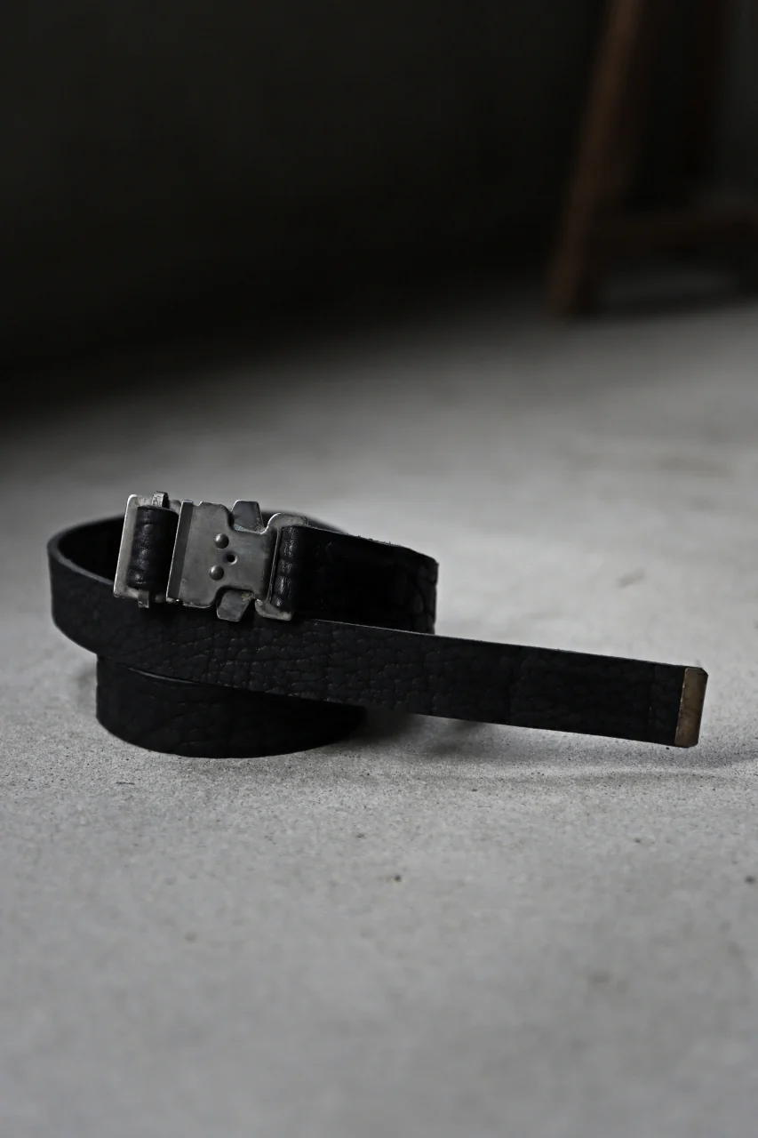 ierib detachable buckle belt / rough bull onepiece (BLACK) - Image 23