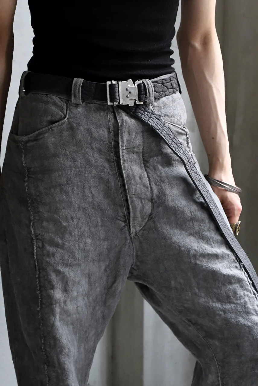 ierib detachable buckle belt / rough bull onepiece (BLACK) - Image 29