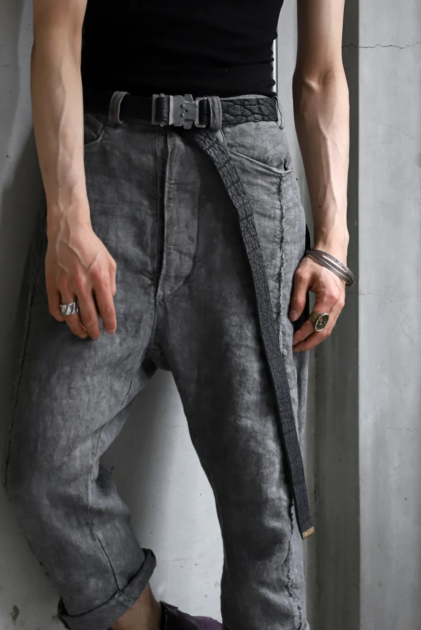 ierib detachable buckle belt / rough bull onepiece (BLACK) - Image 33