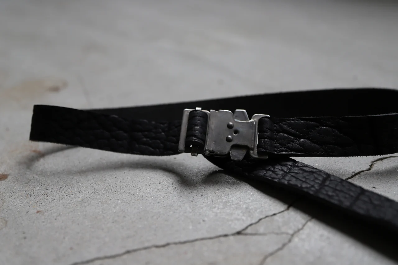 ierib detachable buckle belt / rough bull onepiece (BLACK) - Image 38