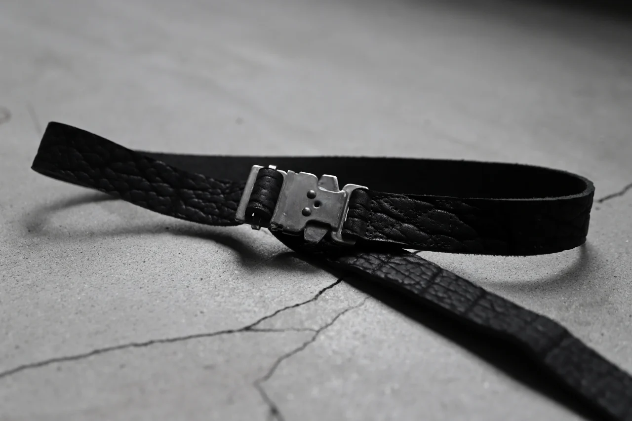 ierib detachable buckle belt / rough bull onepiece (BLACK) - Image 39