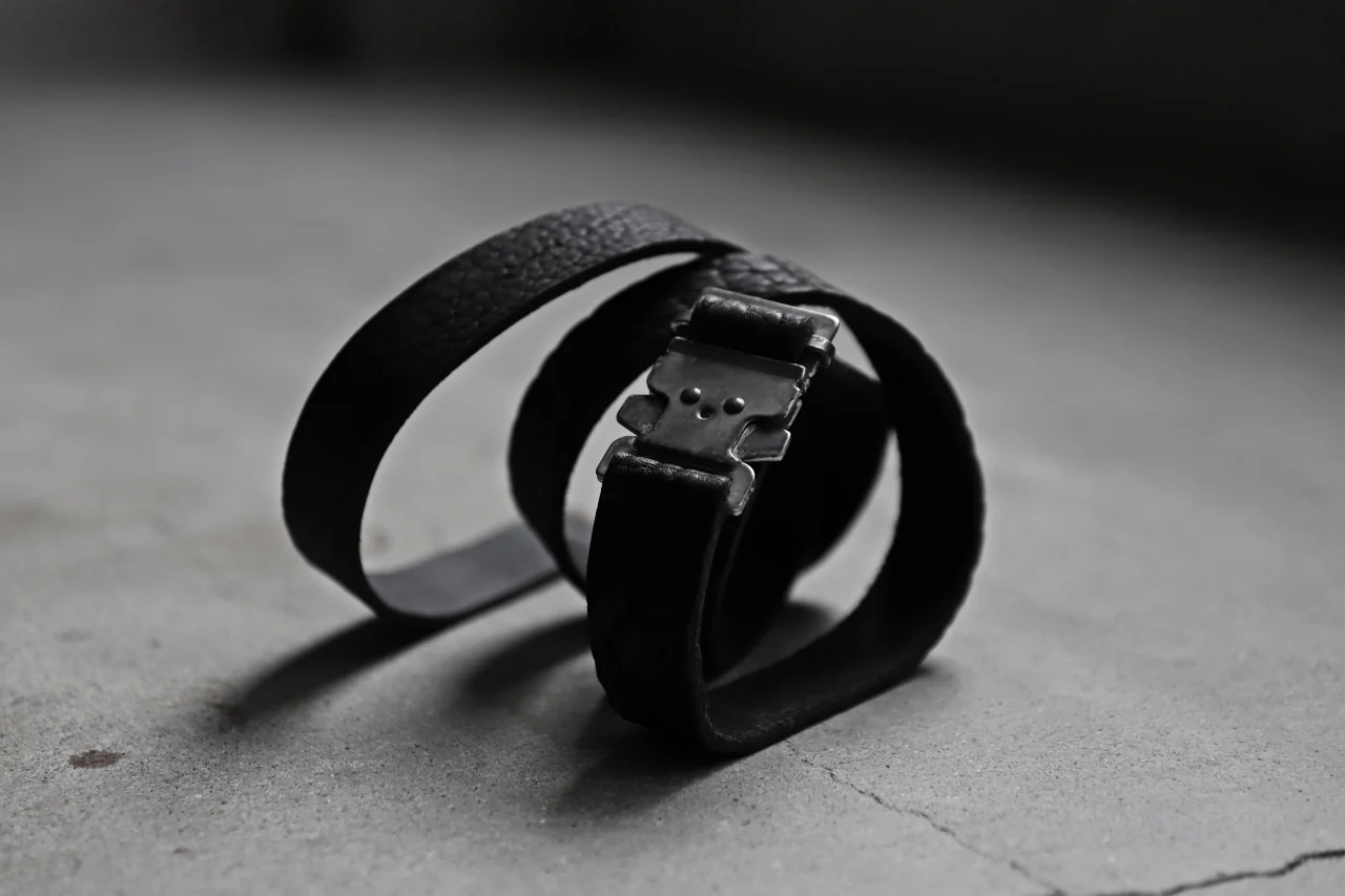 ierib detachable buckle belt / rough bull onepiece (BLACK) - Image 41