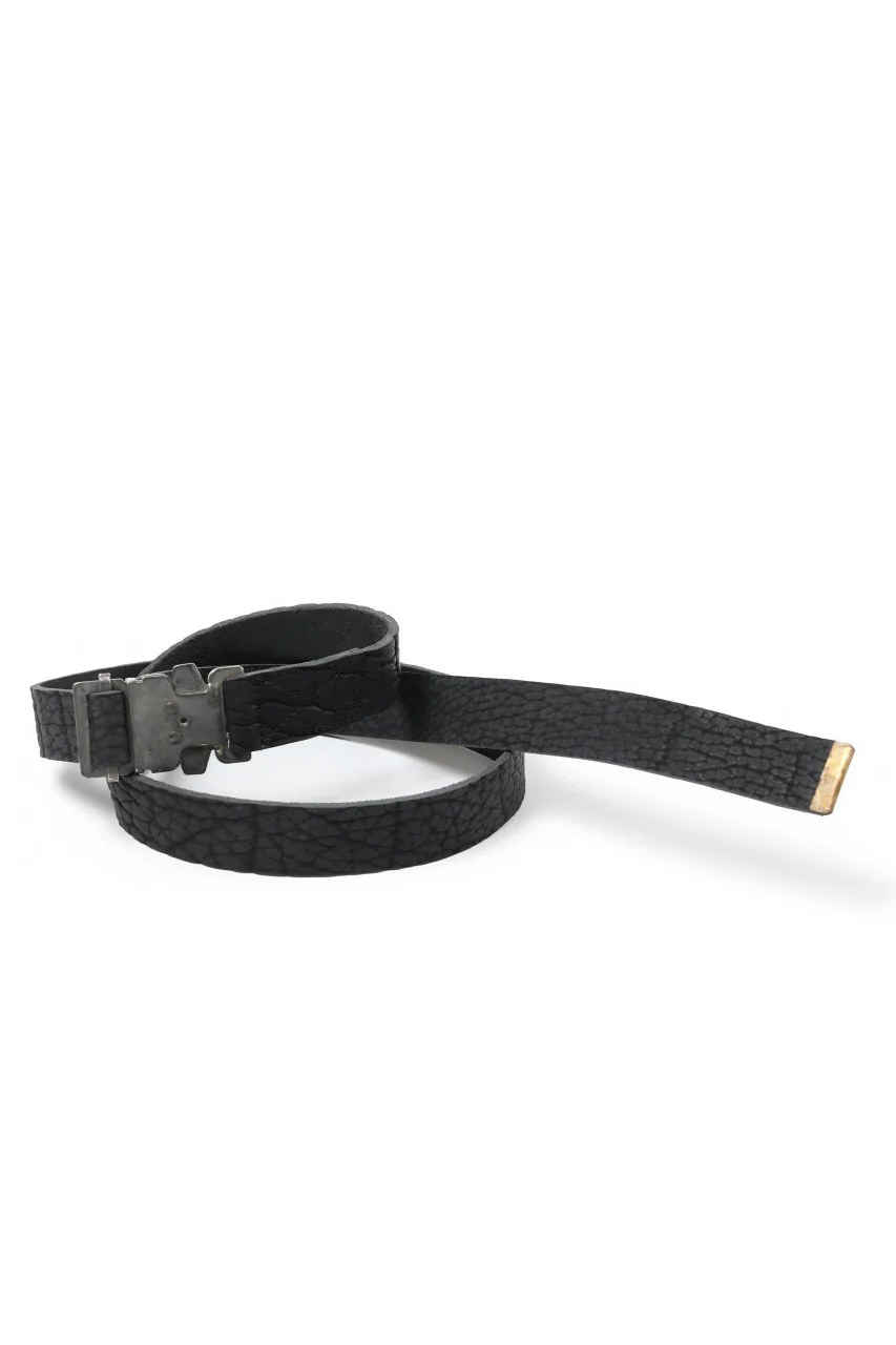 ierib detachable buckle belt / rough bull onepiece (BLACK) - Image 6