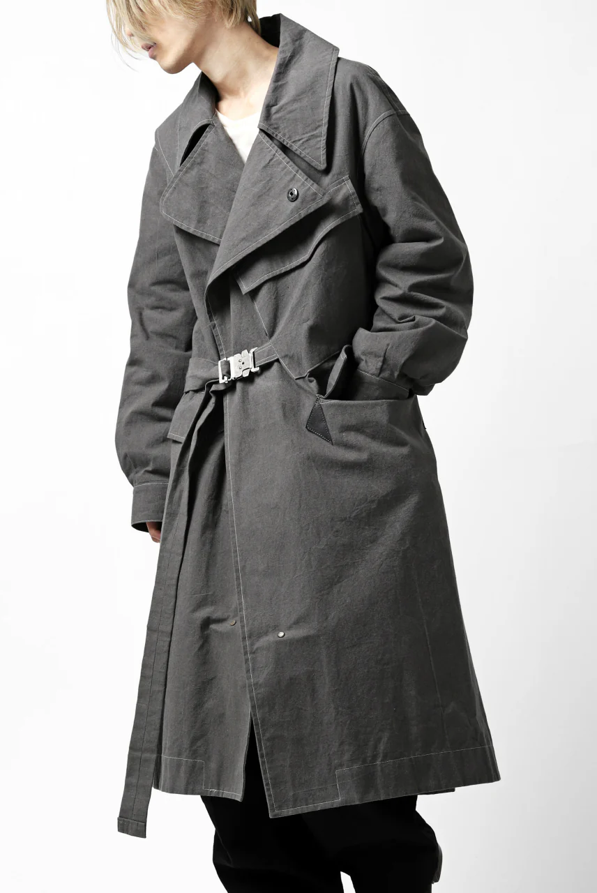 ierib dispatch rider coat 1940  / boiled waxy cotton (GREY) - Image 14