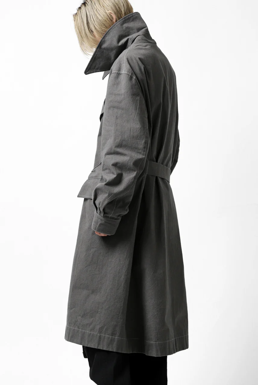 ierib dispatch rider coat 1940  / boiled waxy cotton (GREY) - Image 15