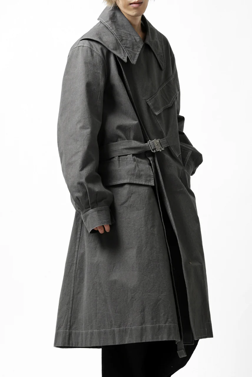 ierib dispatch rider coat 1940  / boiled waxy cotton (GREY) - Image 17