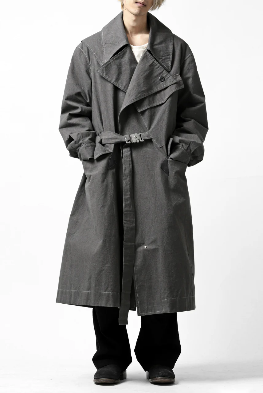 ierib dispatch rider coat 1940  / boiled waxy cotton (GREY) - Image 21