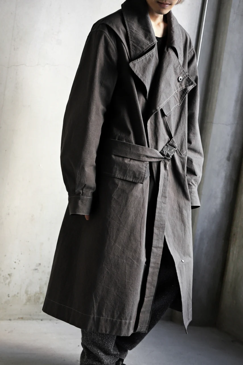 ierib dispatch rider coat 1940  / boiled waxy cotton (GREY) - Image 29