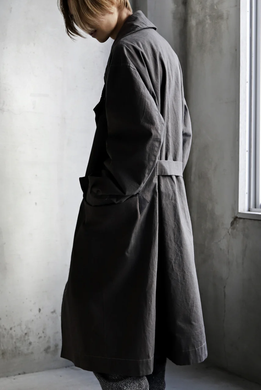 ierib dispatch rider coat 1940  / boiled waxy cotton (GREY) - Image 30