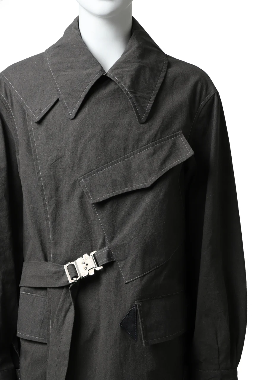 ierib dispatch rider coat 1940  / boiled waxy cotton (GREY) - Image 32