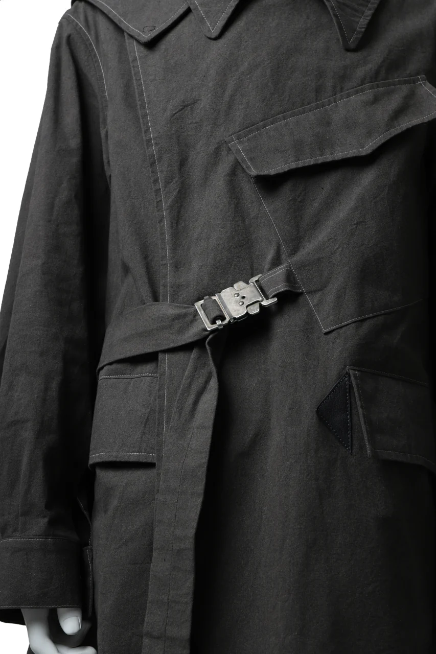 ierib dispatch rider coat 1940  / boiled waxy cotton (GREY) - Image 36