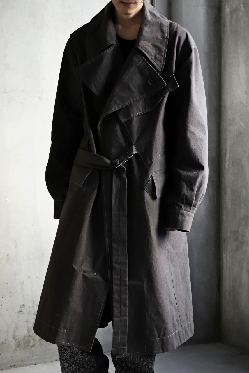 ierib dispatch rider coat 1940  / boiled waxy cotton (GREY) - Image 51