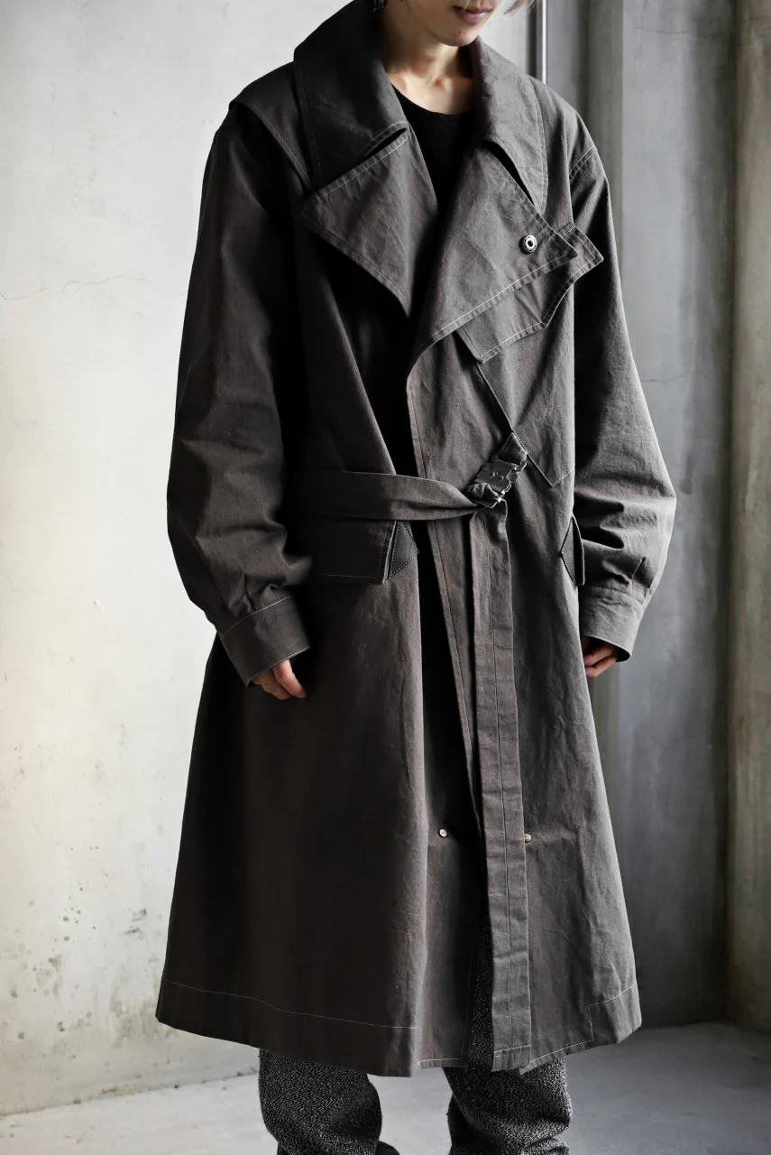 ierib dispatch rider coat 1940  / boiled waxy cotton (GREY) - Image 55