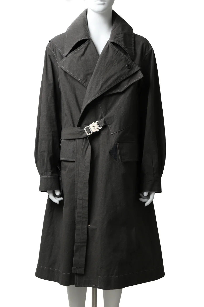 ierib dispatch rider coat 1940  / boiled waxy cotton (GREY) - Image 6