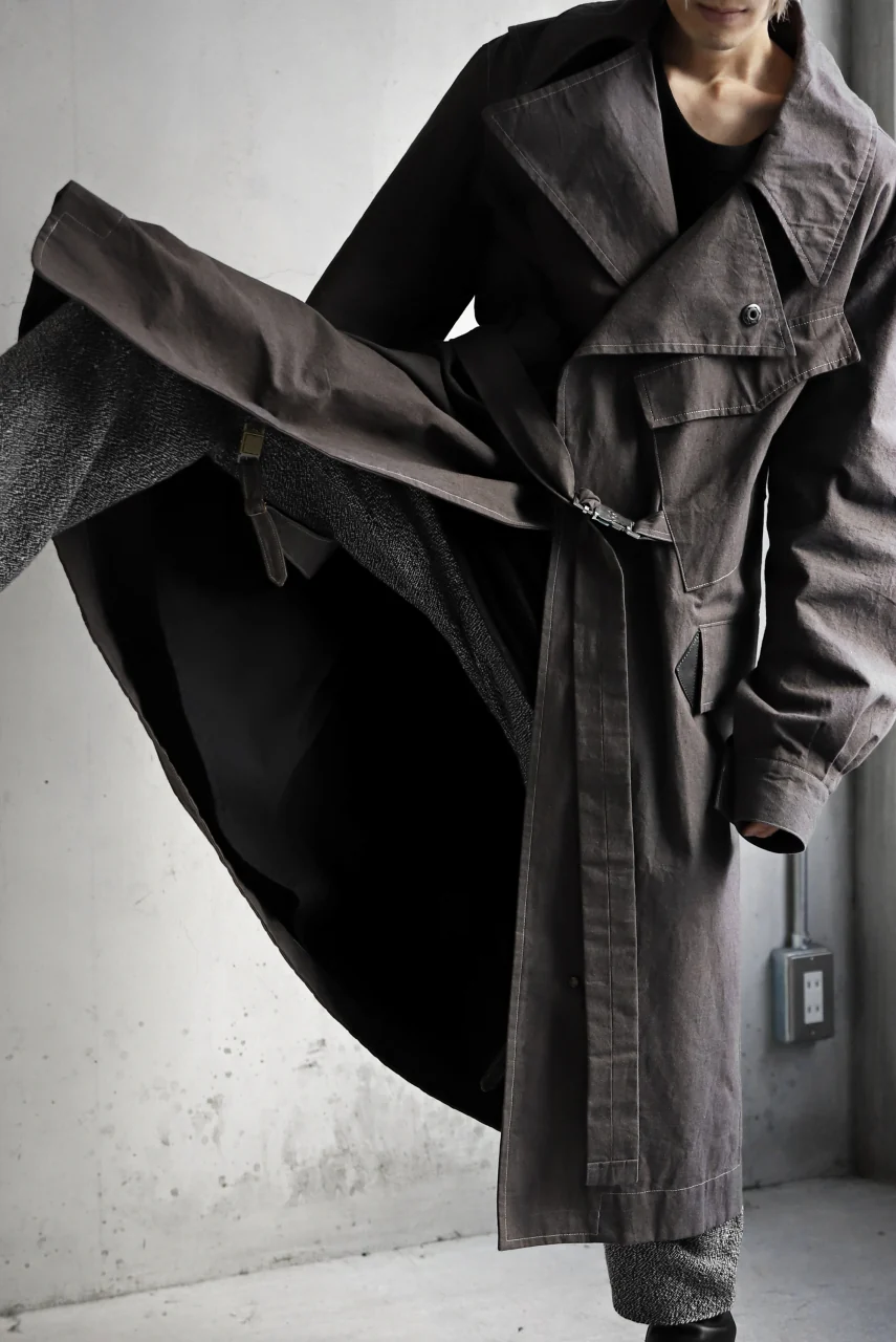 ierib dispatch rider coat 1940  / boiled waxy cotton (GREY) - Image 60