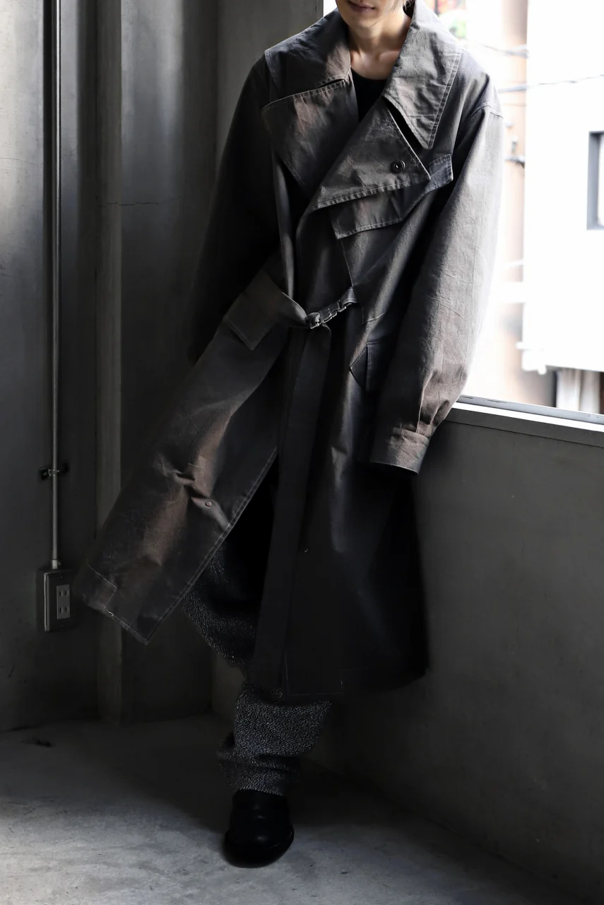 ierib dispatch rider coat 1940  / boiled waxy cotton (GREY) - Image 65