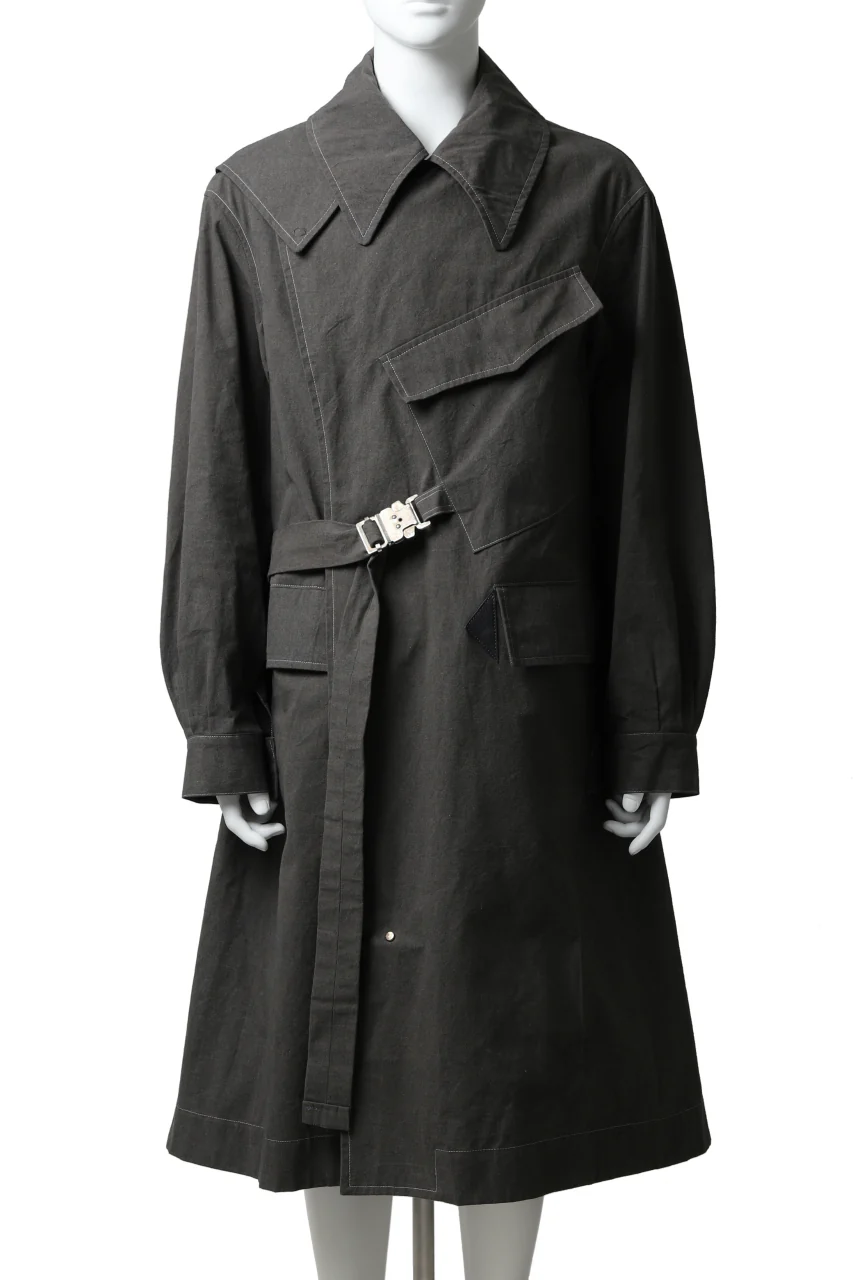 ierib dispatch rider coat 1940  / boiled waxy cotton (GREY) - Image 7