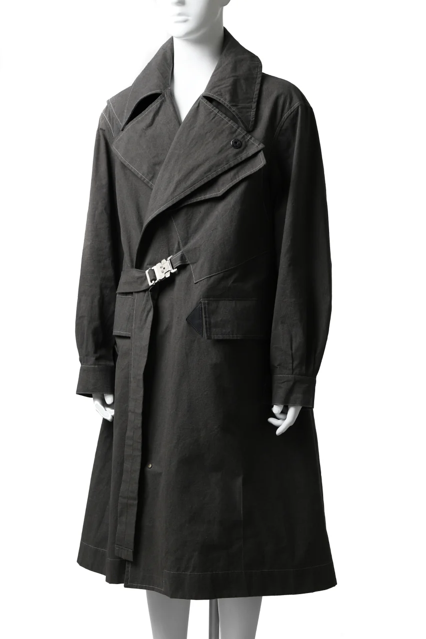 ierib dispatch rider coat 1940  / boiled waxy cotton (GREY) - Image 8