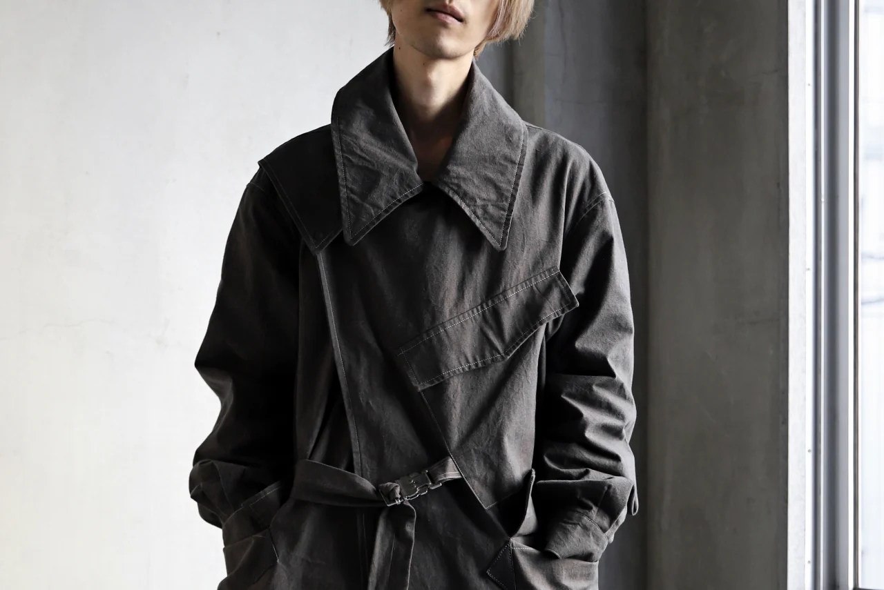 ierib dispatch rider coat 1940  / boiled waxy cotton (GREY) - Image 84