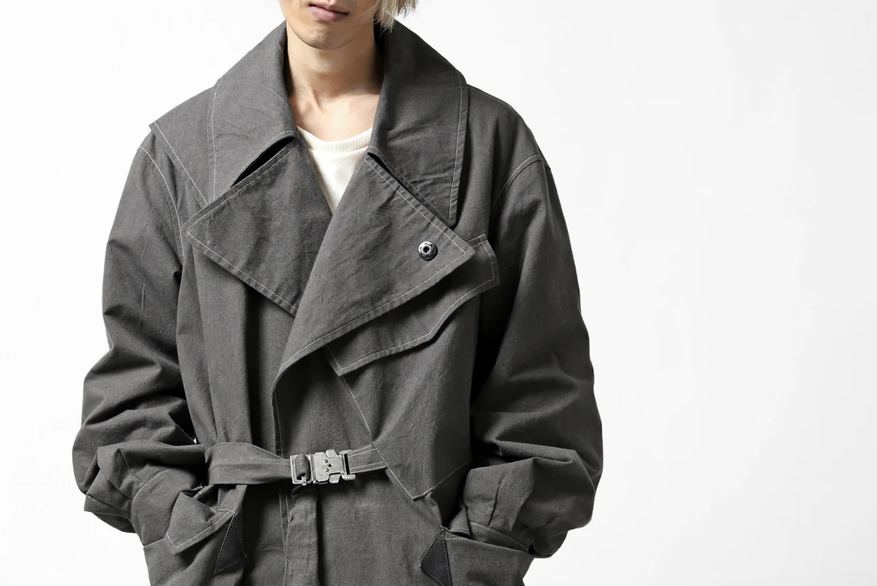 ierib dispatch rider coat 1940  / boiled waxy cotton (GREY) - Image 85