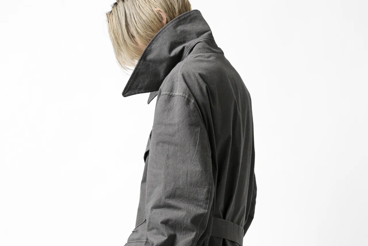 ierib dispatch rider coat 1940  / boiled waxy cotton (GREY) - Image 86