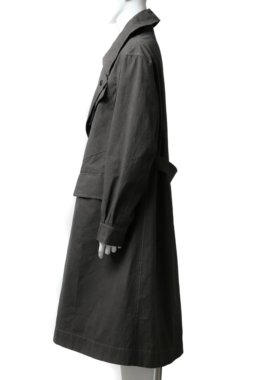 ierib dispatch rider coat 1940  / boiled waxy cotton (GREY) - Image 9