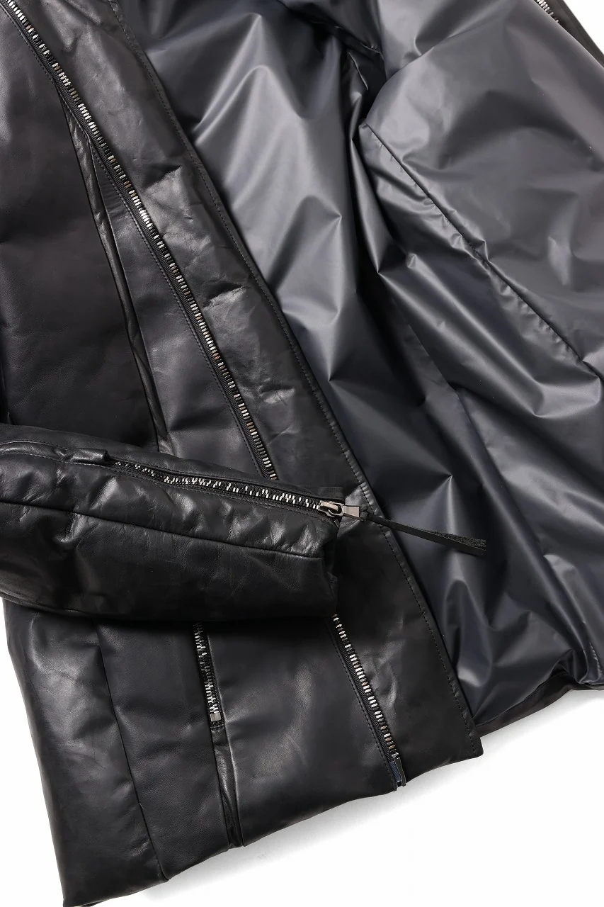 ierib Down Jacket / Horse Nubuck Leather (MATT BLACK) - Image 17