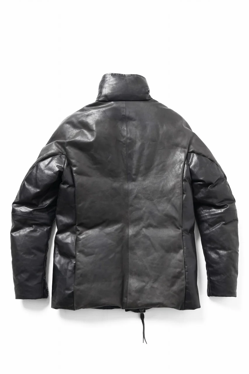 ierib Down Jacket / Horse Nubuck Leather (MATT BLACK) - Image 6