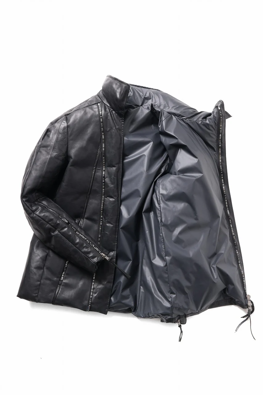 ierib Down Jacket / Horse Nubuck Leather (MATT BLACK) - Image 7
