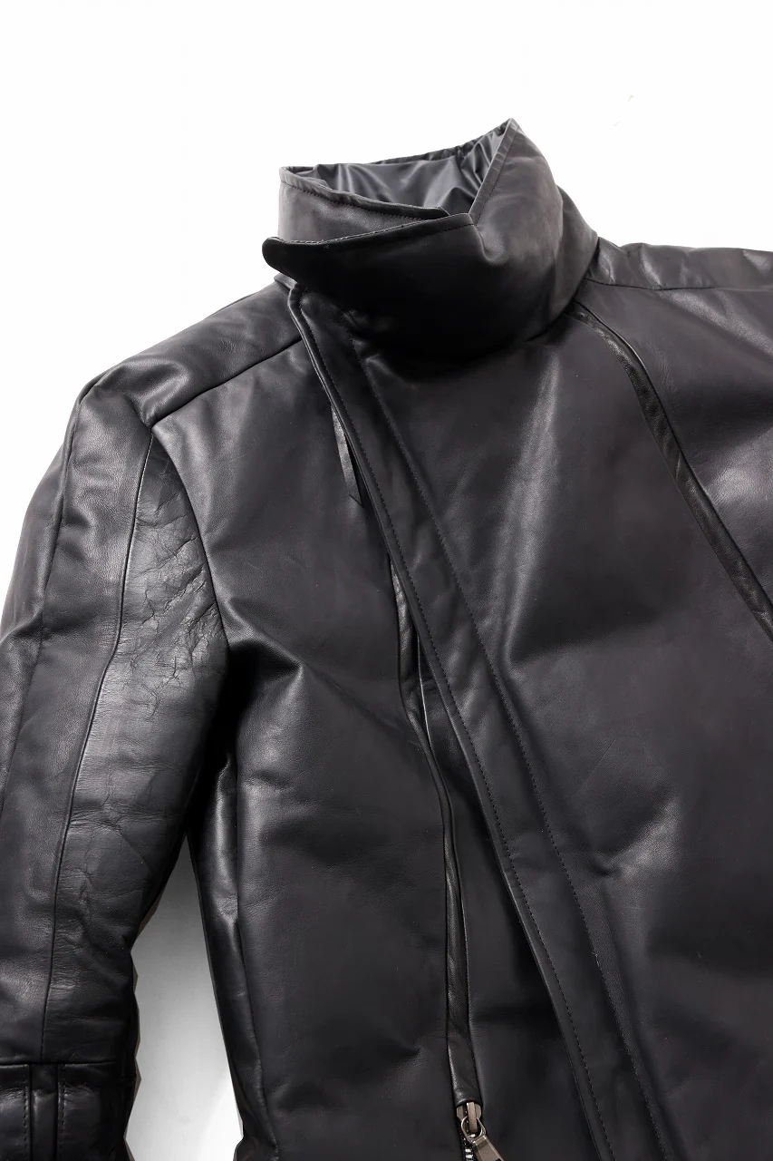 ierib Down Jacket / Horse Nubuck Leather (MATT BLACK) - Image 8
