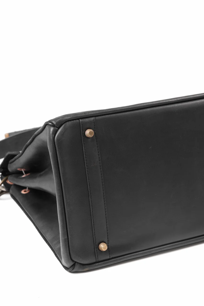 ierib exclusive 2way Bark Bag 35 / Horse Nubuck + Waxed Horse Butt Leather (BLACK) - Image 17