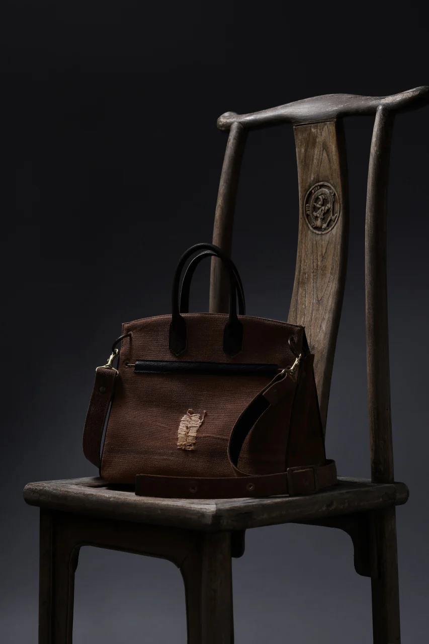 ierib exclusive 2Way Bark Bag / Vintage SAKABUKURO + FVT Oiled Horse Leather (BROWN / BLACK) - Image 11