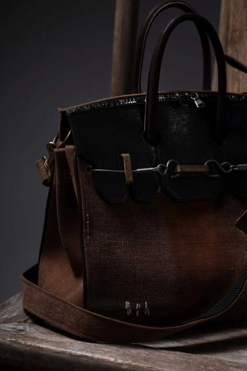 ierib exclusive 2Way Bark Bag / Vintage SAKABUKURO + FVT Oiled Horse Leather (BROWN / BLACK) - Image 13