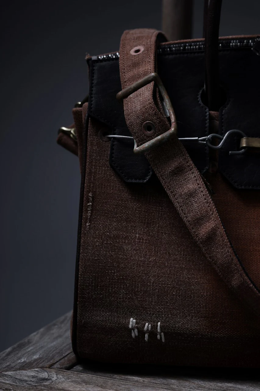 ierib exclusive 2Way Bark Bag / Vintage SAKABUKURO + FVT Oiled Horse Leather (BROWN / BLACK) - Image 14