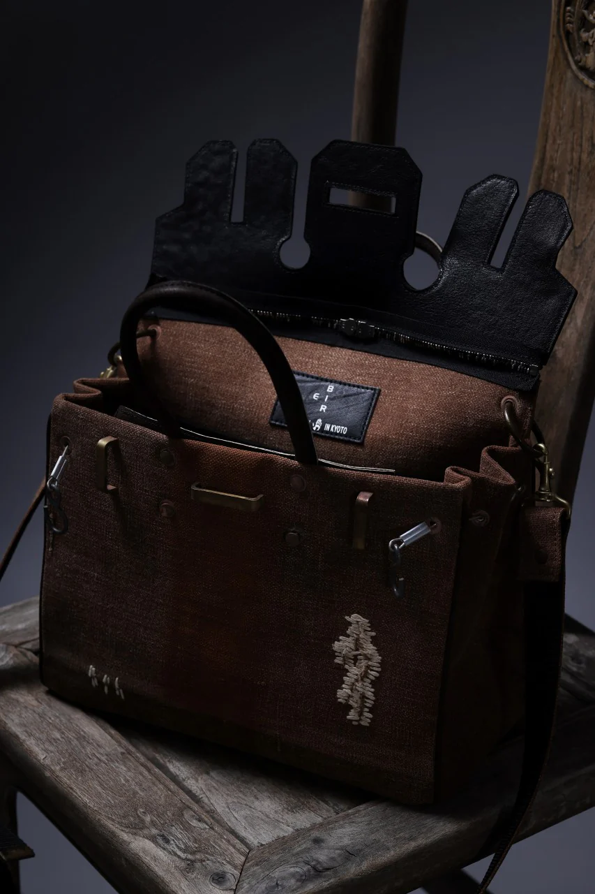 ierib exclusive 2Way Bark Bag / Vintage SAKABUKURO + FVT Oiled Horse Leather (BROWN / BLACK) - Image 20