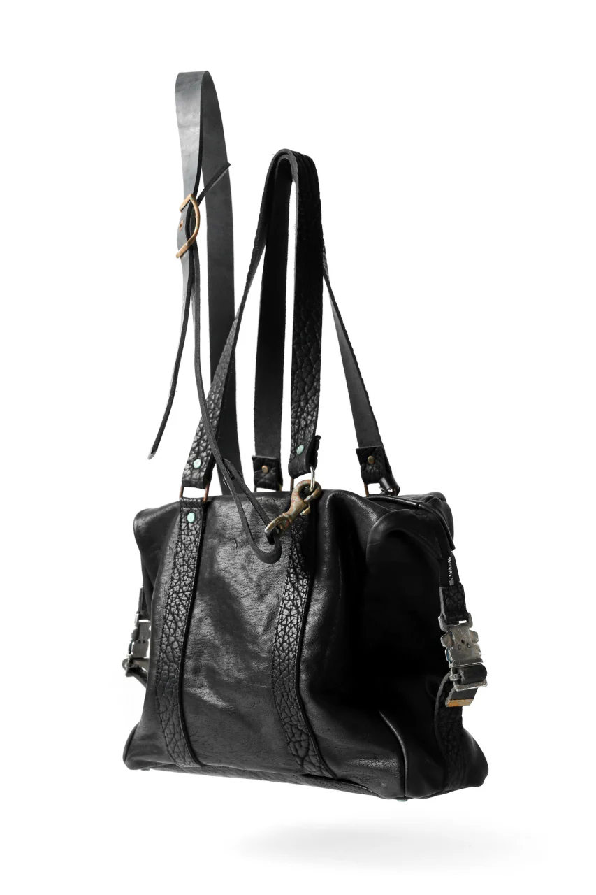 ierib exclusive 2way Doctors Bag with Strap Belt / FVT Oiled Horse (BLACK) - Image 11