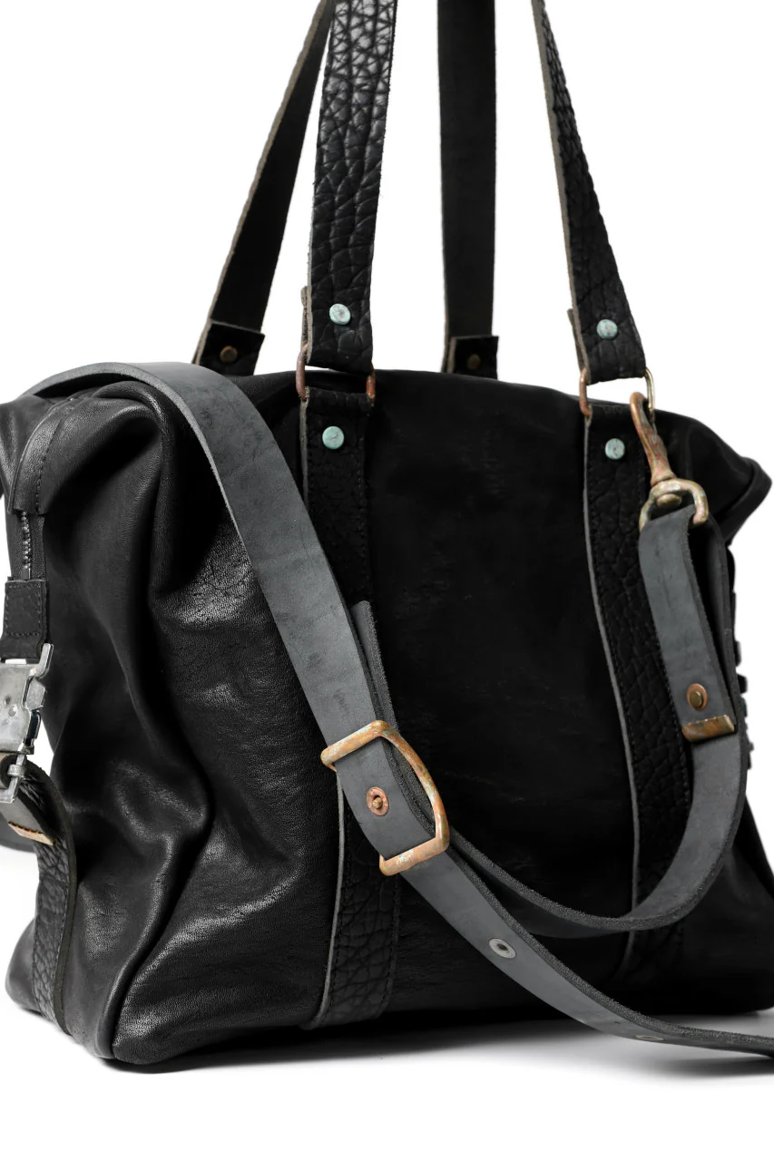 ierib exclusive 2way Doctors Bag with Strap Belt / FVT Oiled Horse (BLACK) - Image 16