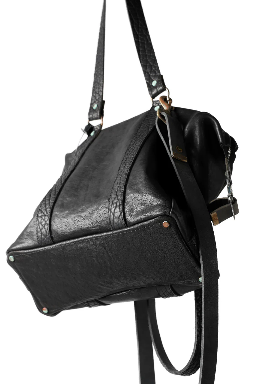 ierib exclusive 2way Doctors Bag with Strap Belt / FVT Oiled Horse (BLACK) - Image 35