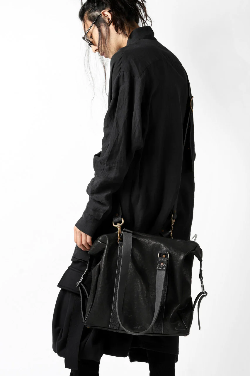 ierib exclusive 2way Doctors Bag with Strap Belt / FVT Oiled Horse (BLACK) - Image 38