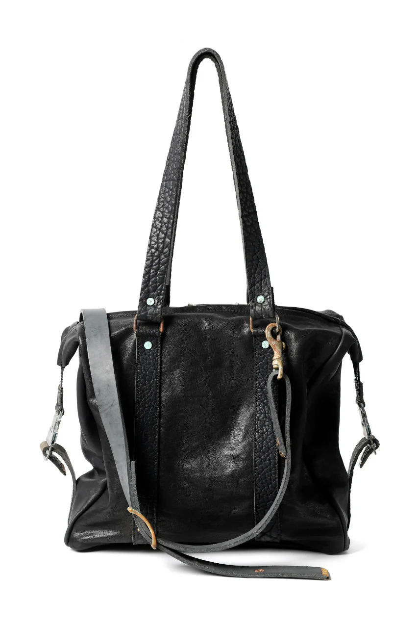 ierib exclusive 2way Doctors Bag with Strap Belt / FVT Oiled Horse (BLACK) - Image 4