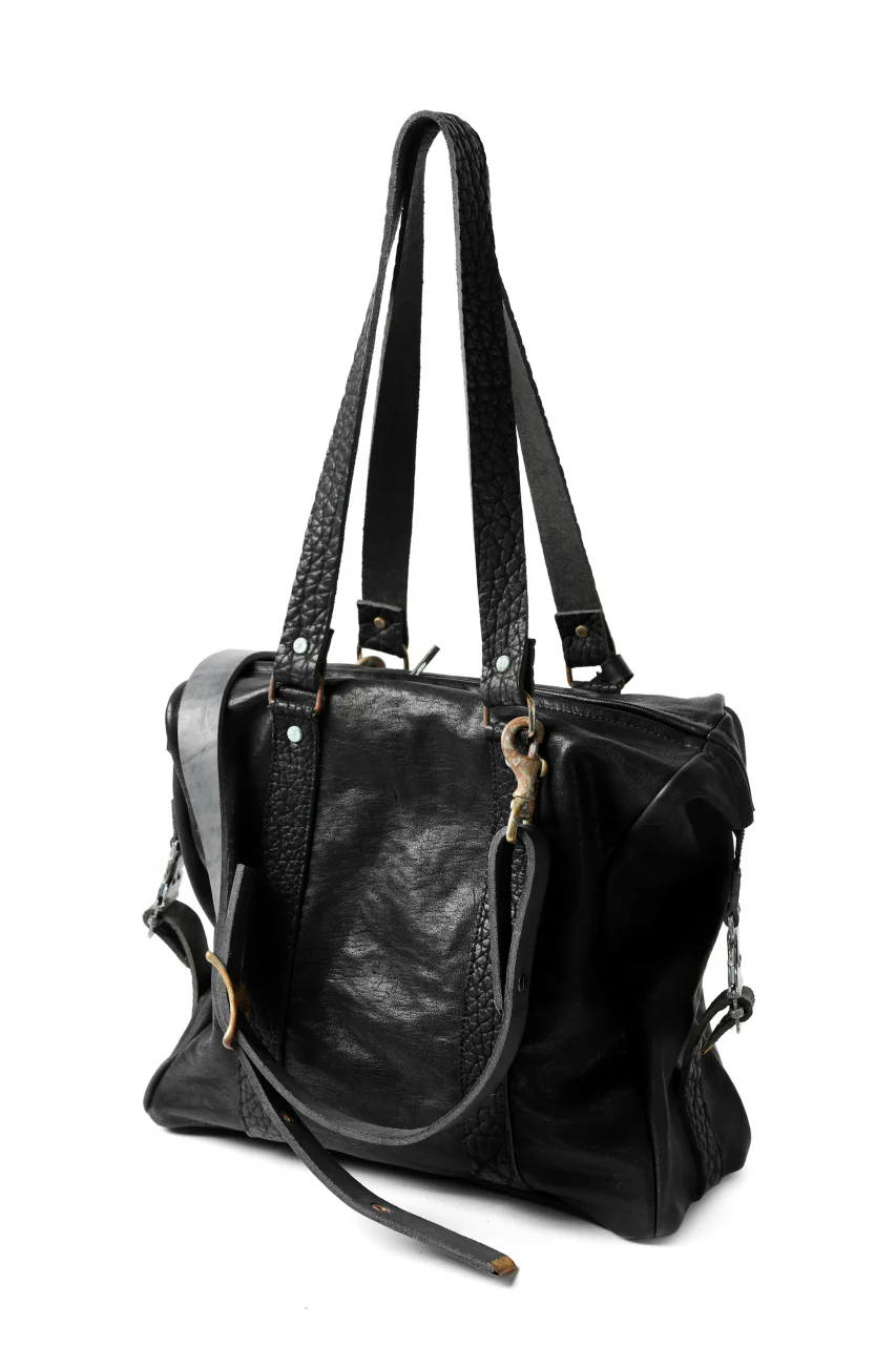 ierib exclusive 2way Doctors Bag with Strap Belt / FVT Oiled Horse (BLACK) - Image 5
