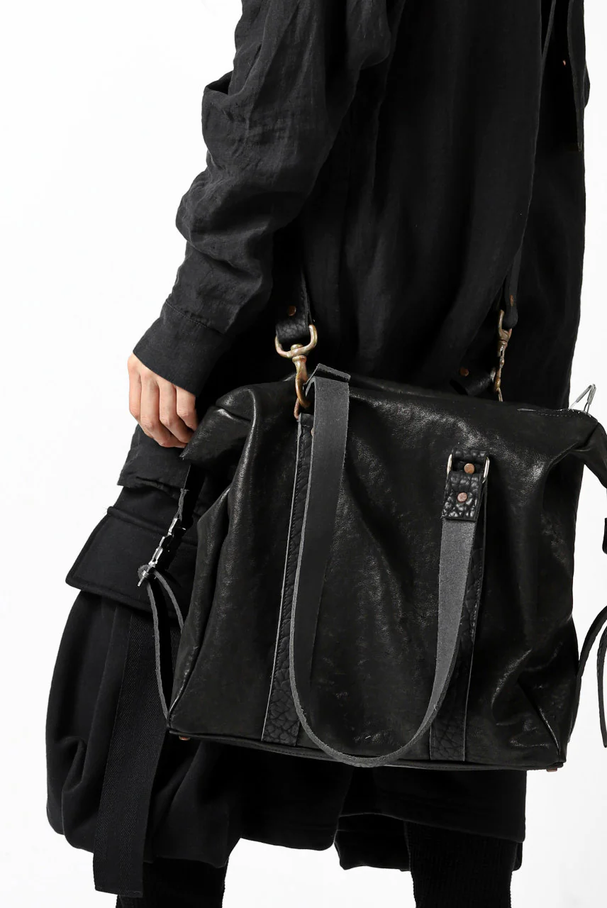 ierib exclusive 2way Doctors Bag with Strap Belt / FVT Oiled Horse (BLACK) - Image 54