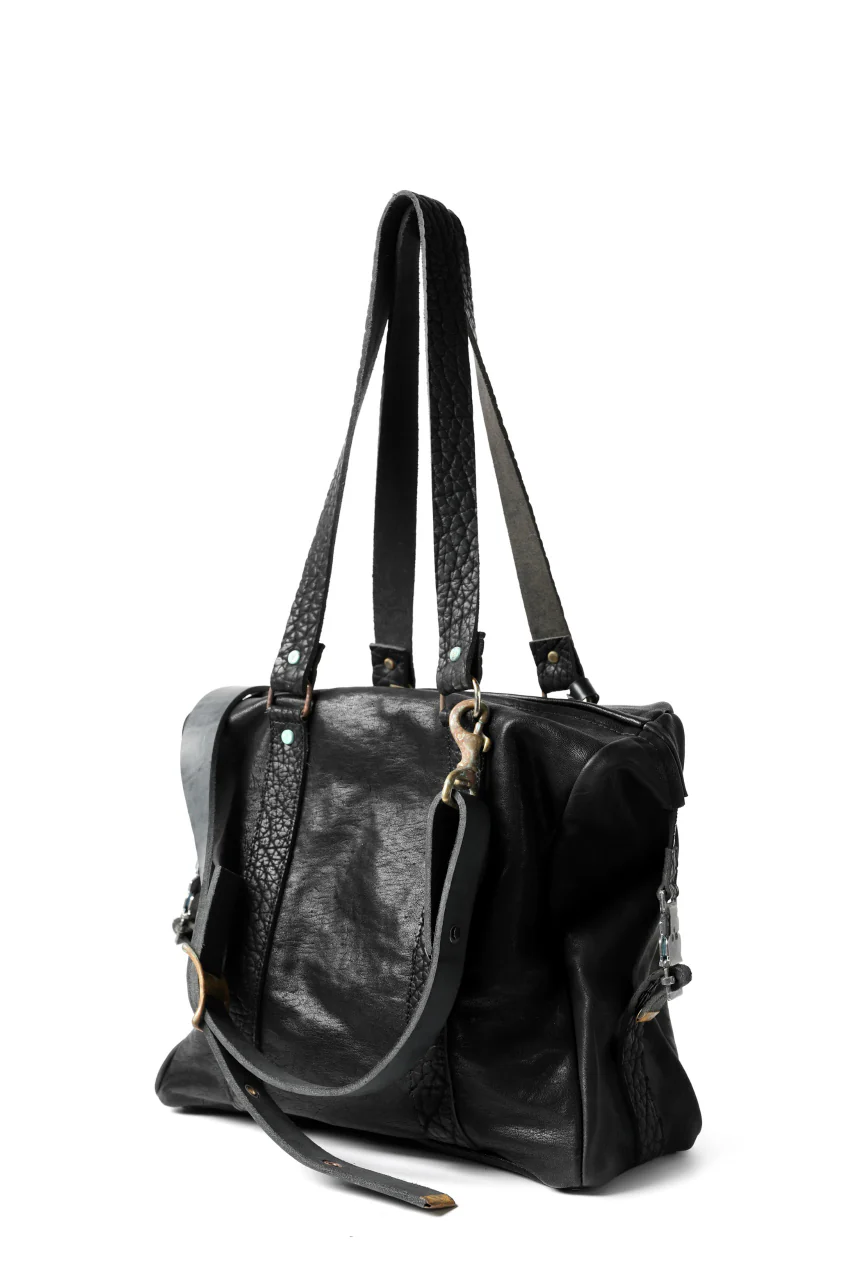 ierib exclusive 2way Doctors Bag with Strap Belt / FVT Oiled Horse (BLACK) - Image 8