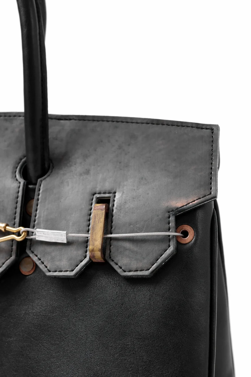 ierib exclusive Bark Bag #35 / Smooth Horse + Marble Cordovan (BLACK) - Image 14