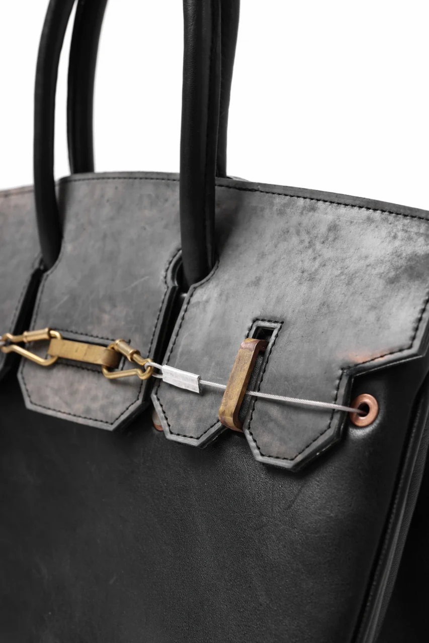 ierib exclusive Bark Bag #35 / Smooth Horse + Marble Cordovan (BLACK) - Image 16