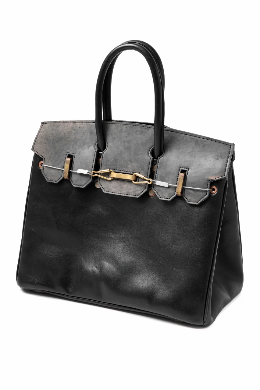 ierib exclusive Bark Bag #35 / Smooth Horse + Marble Cordovan (BLACK) - Image 4