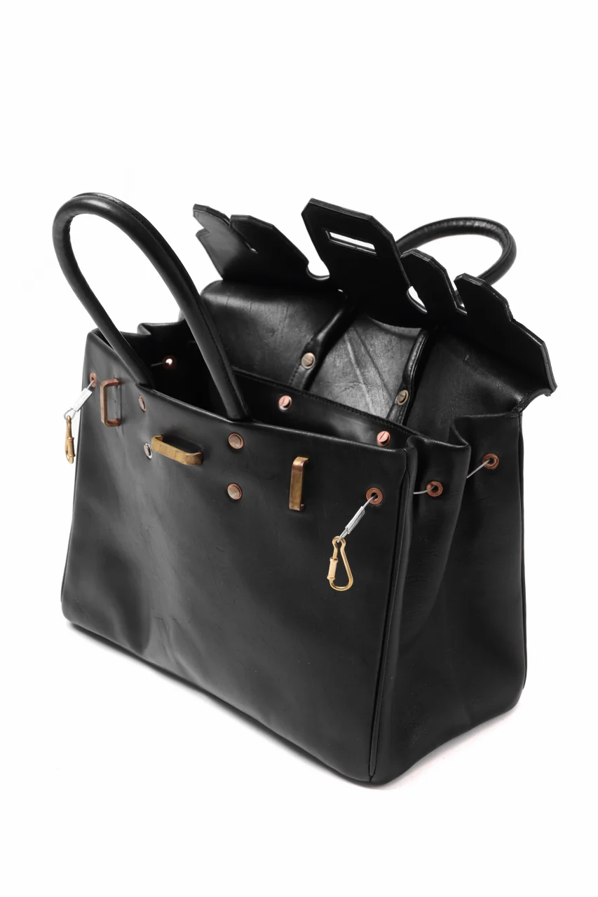 ierib exclusive Bark Bag #35 / Smooth Horse + Marble Cordovan (BLACK) - Image 9
