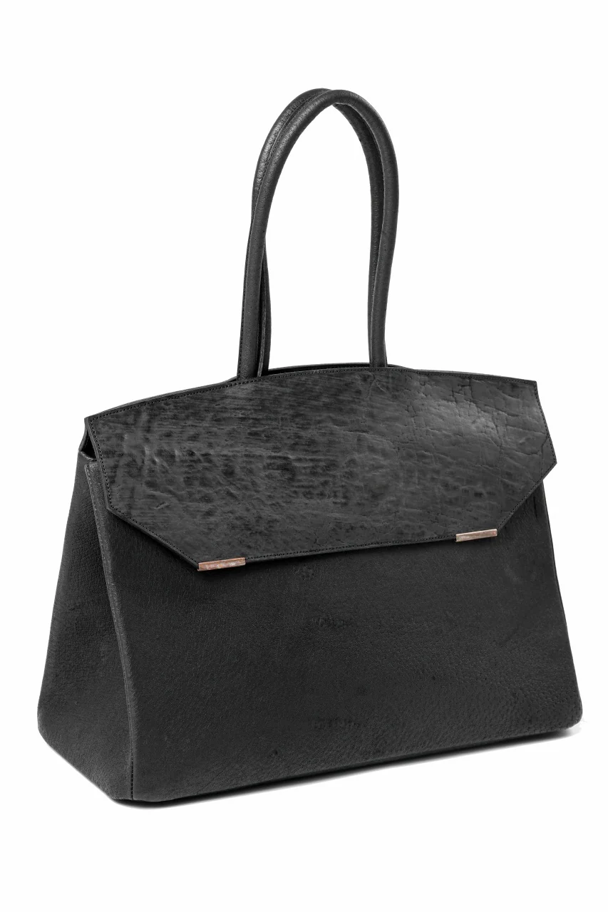 ierib exclusive Bark Bag Prot 40 / Wild Boar + Waxed Horse Butt Leather (BLACK) - Image 3