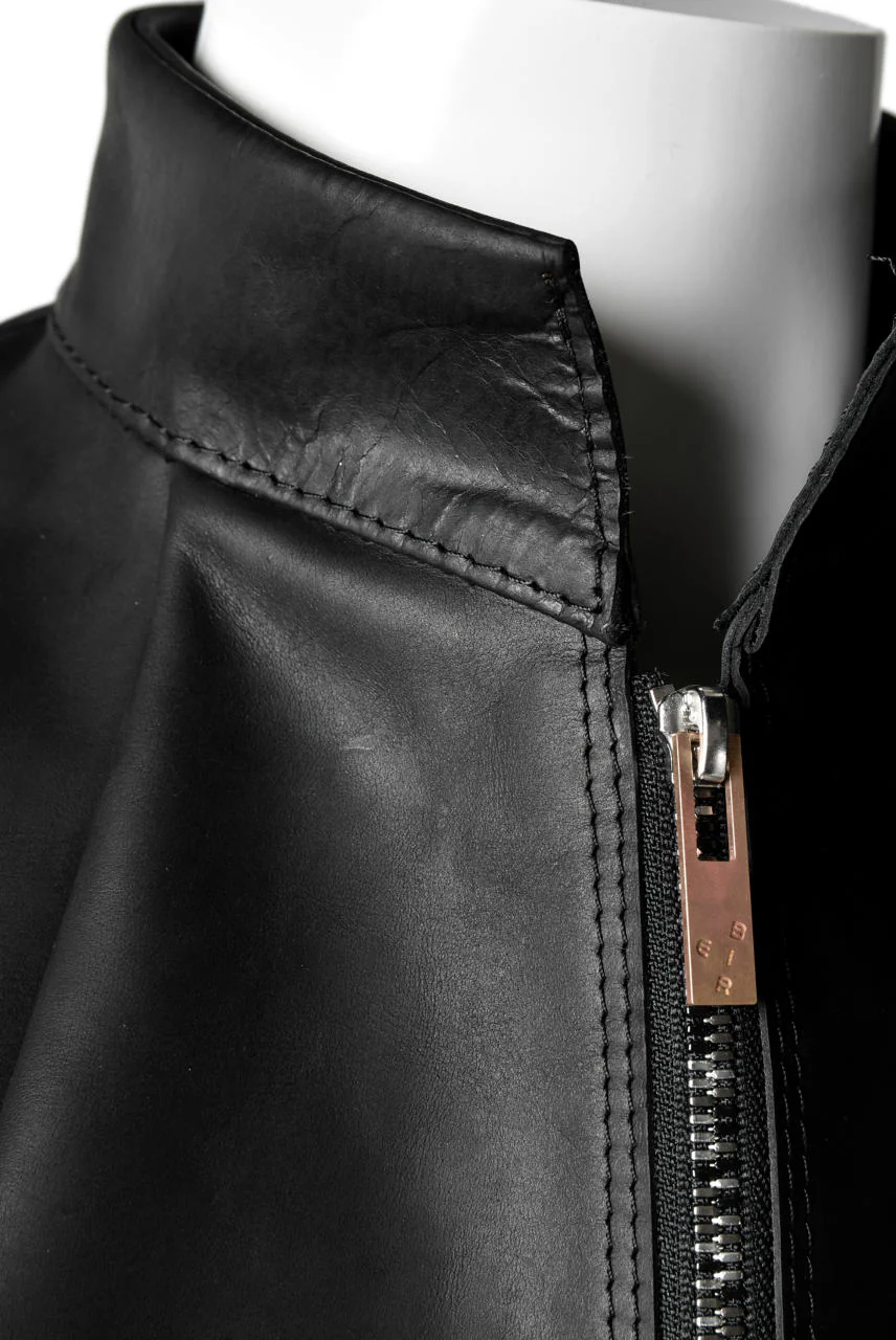 ierib exclusive classic zipper jacket / Nicolas Italy Vachetta (BLACK) - Image 11